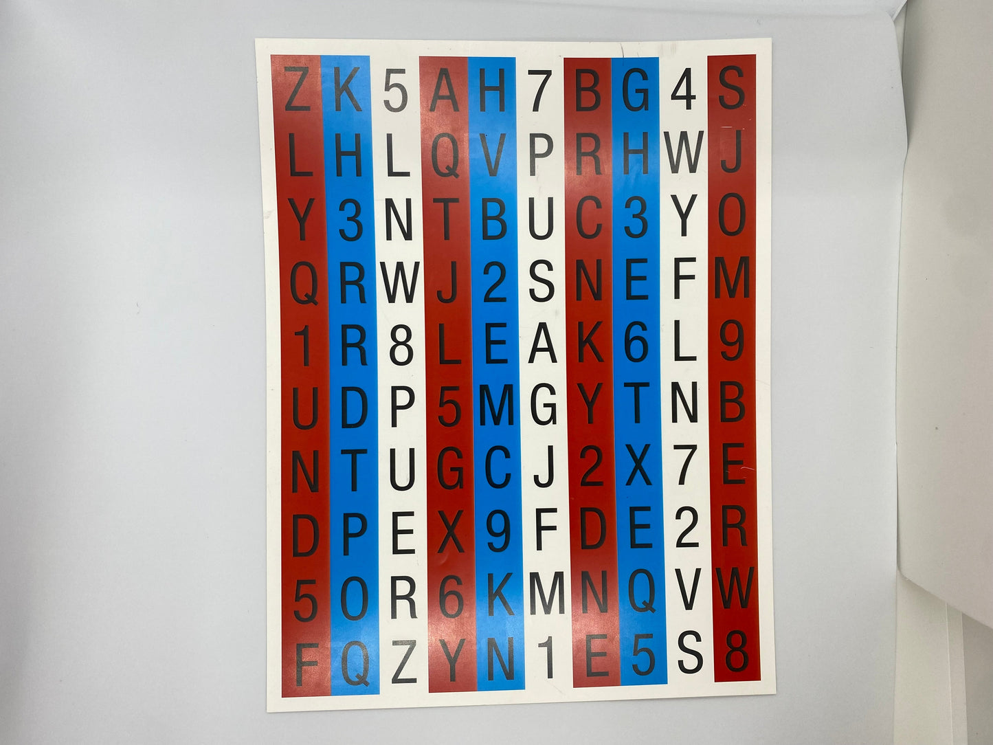 Plastic MFBF Hart Chart (Red/Cyan) 5 Pack