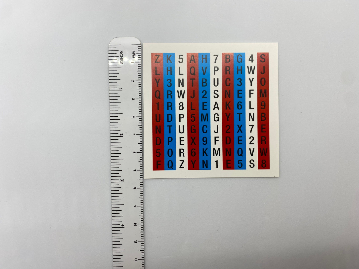 Plastic MFBF Hart Chart (Red/Cyan) 5 Pack